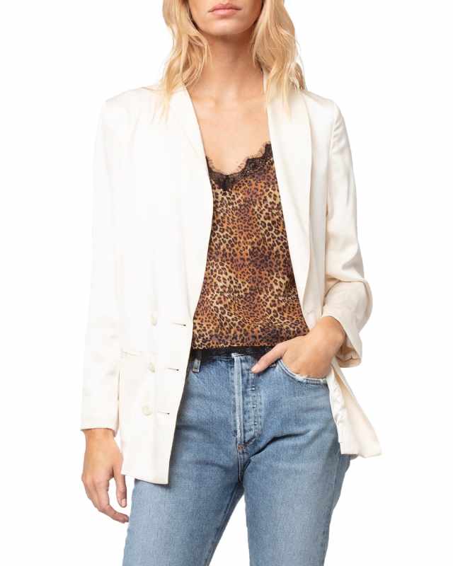 Luxe Silk Tuxedo Jacket